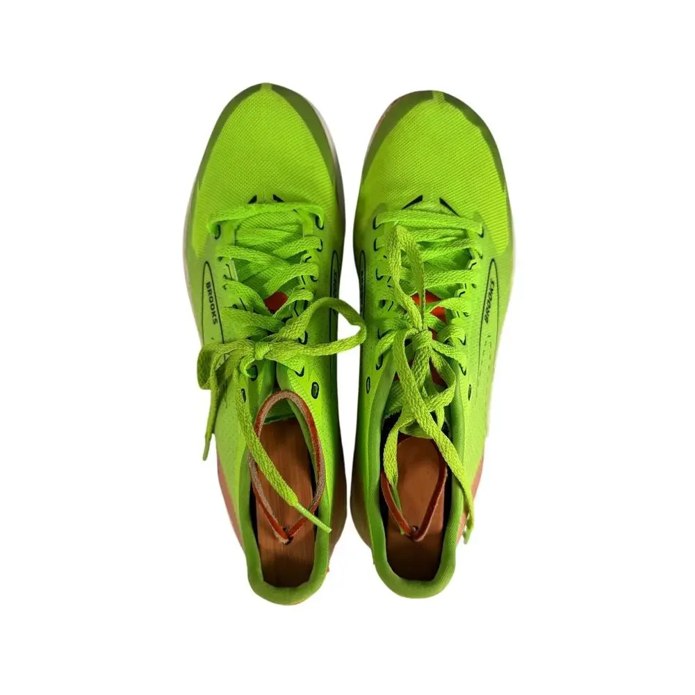 Brooks Draft XC Cross Country Running Shoes Green Gecko Unisex Spikes M 9.5 W 11
